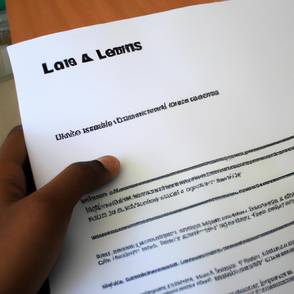 Person holding loan application form